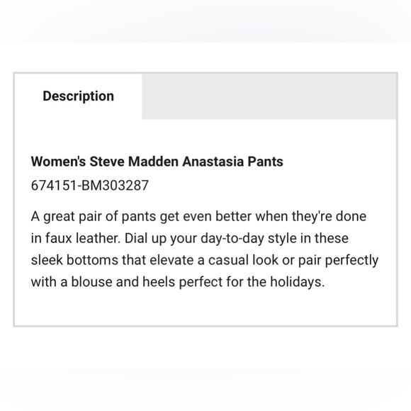 NWT Steve Madden Anastasia Pants - Picture 8 of 8